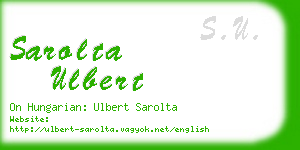 sarolta ulbert business card